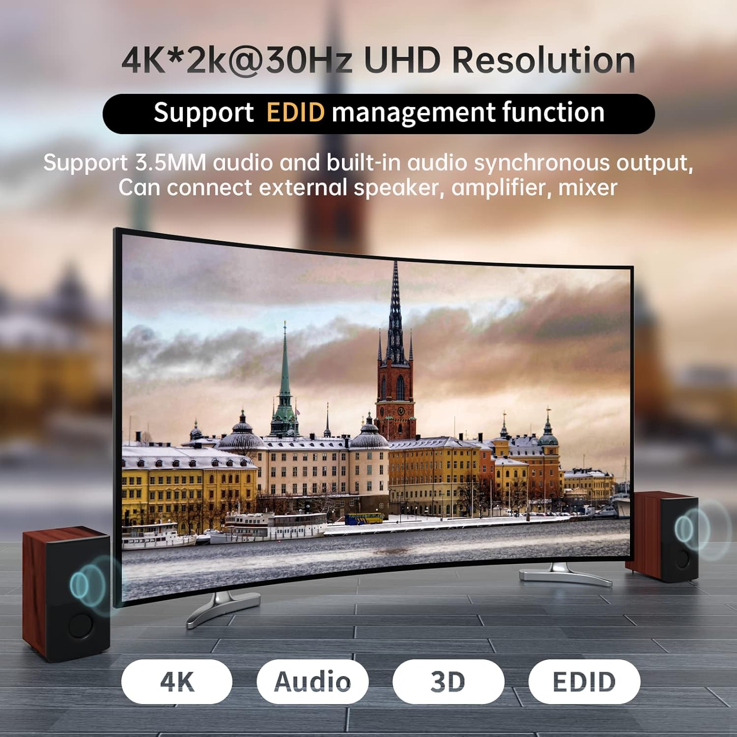 MT-VIKI 4K HDMI Matrix Switch 8X8 w/Web GUI & Audio Extraction w/Remote, 4K@30Hz, Rack Mount Switcher & Splitter, EDID, RS232, LAN Port, APP, Fit 1U 19'' Rack for Conference Room, Church, Bar
